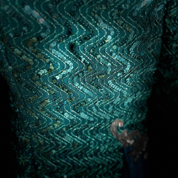 Sequence party dress - emerald green - Picture 4 of 4